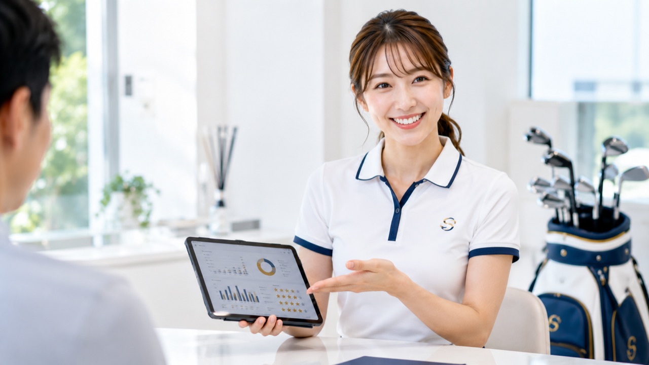 口コミを調べて契約を迷うゴルファー