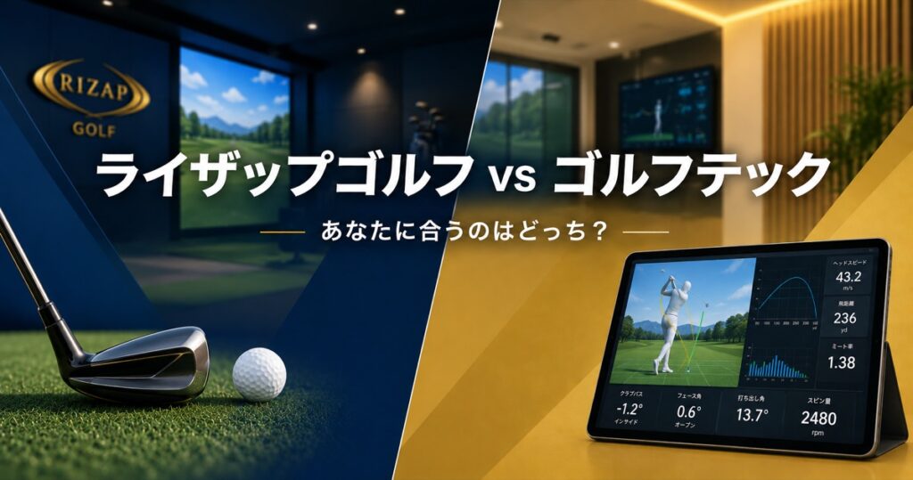 ライザップゴルフとゴルフテックを比較するイメージ